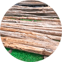 Travi in legno smontate
