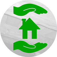 impregnazione tetto con travi in legno e icona