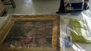 Allestimento bolla anossica per disinfestazione dipinto Allestimento bolla per dipinto