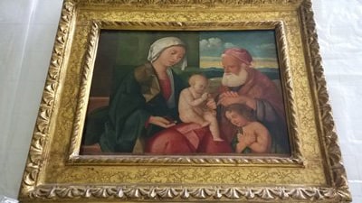 Dipinto con cornice dorata