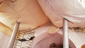 Aria calda su soffitto della Chiesa Aria calda su soffitto