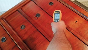 Rilievo delle temperature su cassettone in bonifica