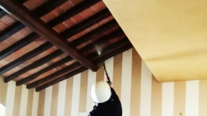 Messa in protezione del soffitto ligneo Messa in protezione del soffitto ligneo