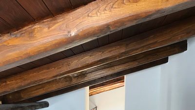 Tetto in legno di castagno