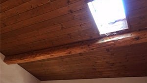 Travi e tavolato di un tetto